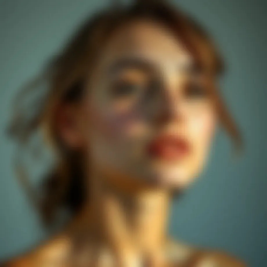 A serene model showcasing natural beauty without makeup, emphasizing authenticity and grace.