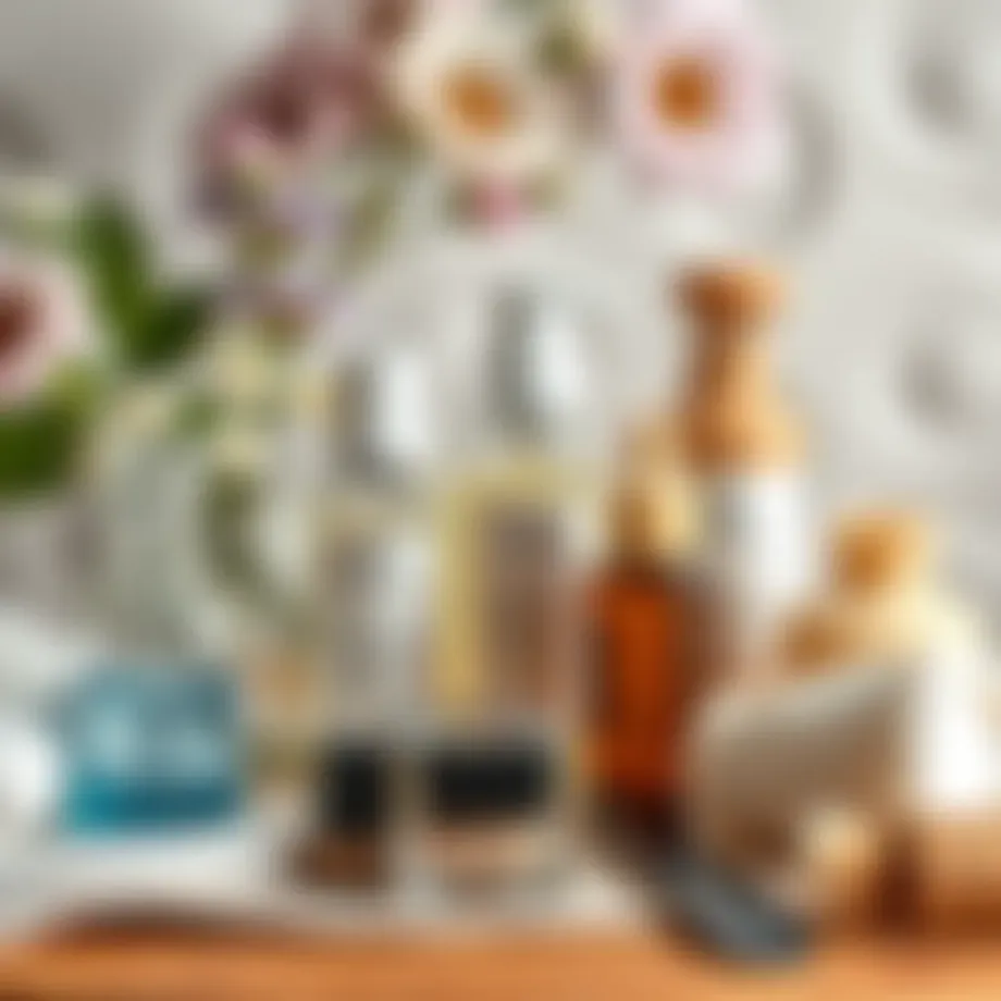 A serene nail care setup featuring natural products