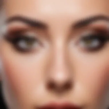Precision in Symmetrical Eyeliner Close-up of perfectly applied eyeliner emphasizing symmetry