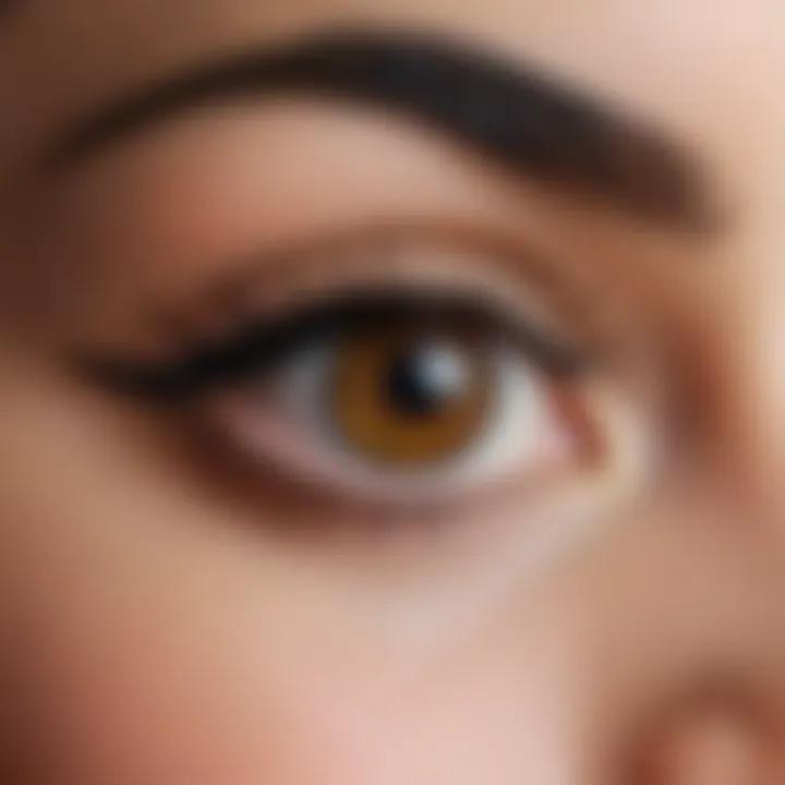 A close-up of a perfectly executed kedi gözü eyeliner look