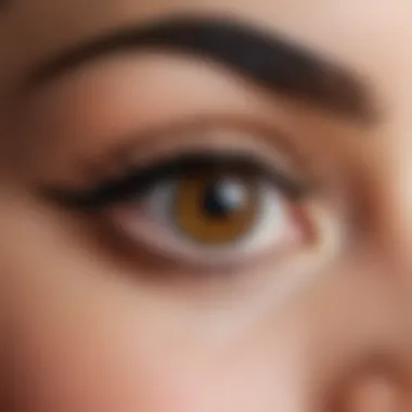 Flawless Cat Eye Eyeliner Application A close-up of a perfectly executed kedi gözü eyeliner look