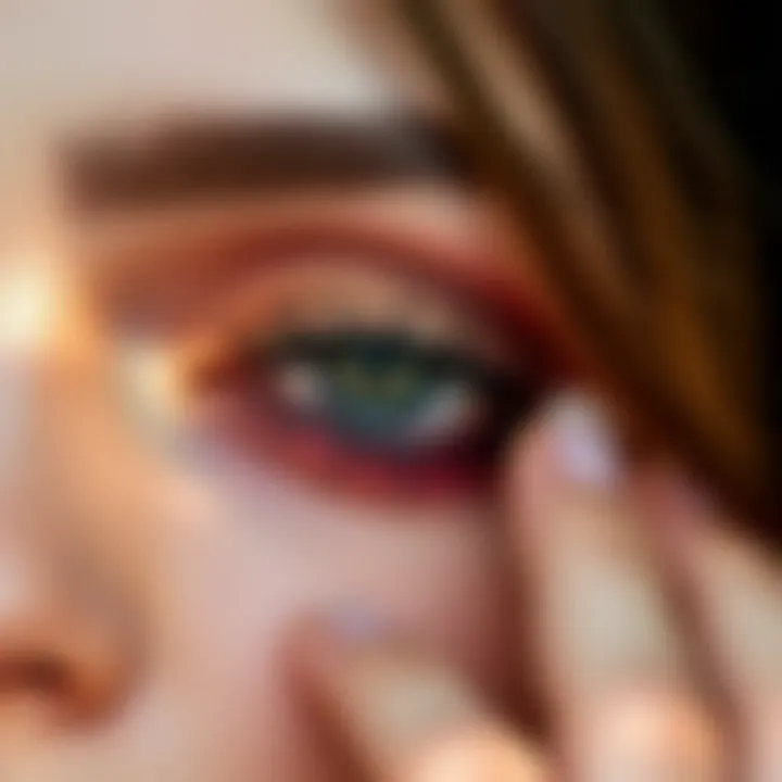 A model displaying a beautifully applied eye makeup look
