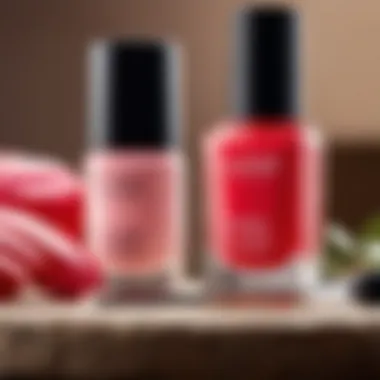 Nail Care Routine Essentials A serene setting for nail care routine with polish and tools.