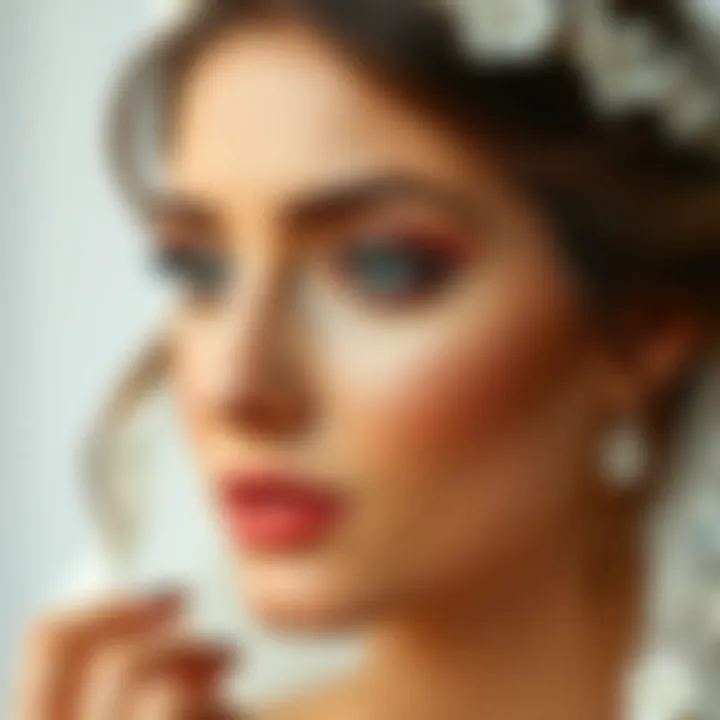 A serene bridal look emphasizing natural beauty and balance.