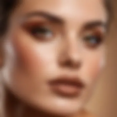 Close-up of skin showcasing natural beauty with earth tones