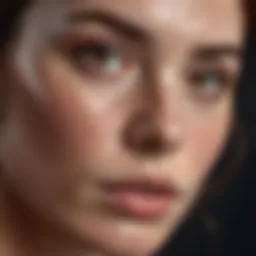 Natural freckles on skin