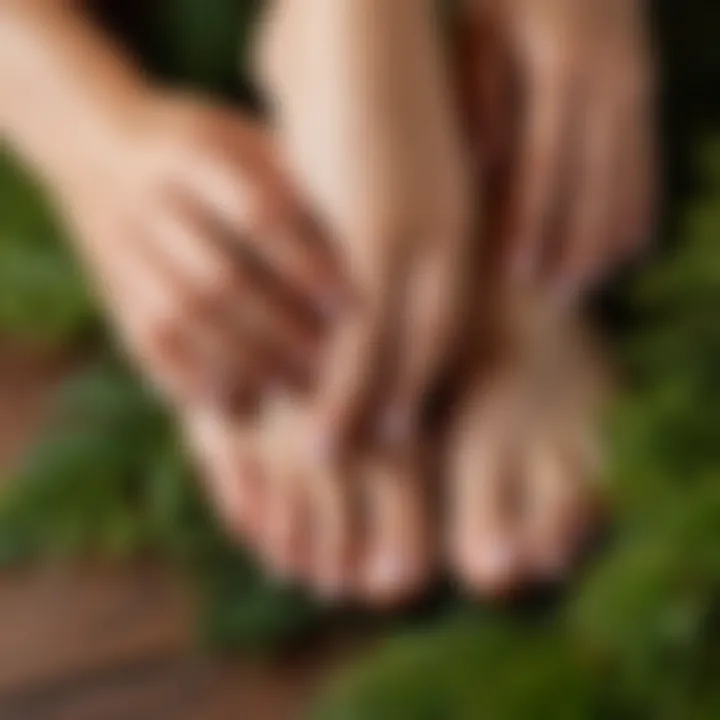 Natural ingredients used in a pedicure