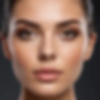 A model demonstrating the application of concealer