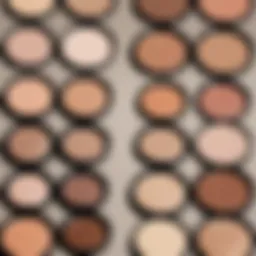 A palette showcasing various neutral undertones in cosmetics