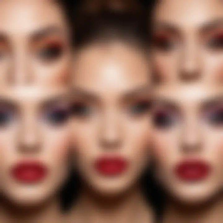 An artistic representation of diverse makeup styles