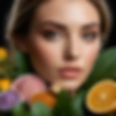 Close-up of naturally sourced makeup ingredients