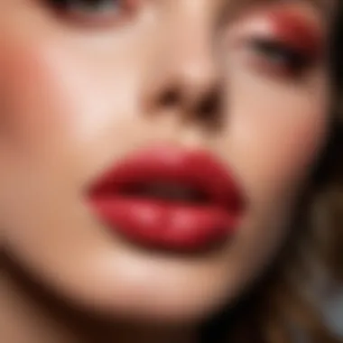 Model showcasing perfect ombre lip makeup in natural light