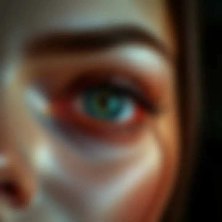 Highlighting inner corners of the eyes for a bright effect