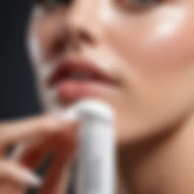 Close-up of hydrating ingredients like hyaluronic acid and glycerin