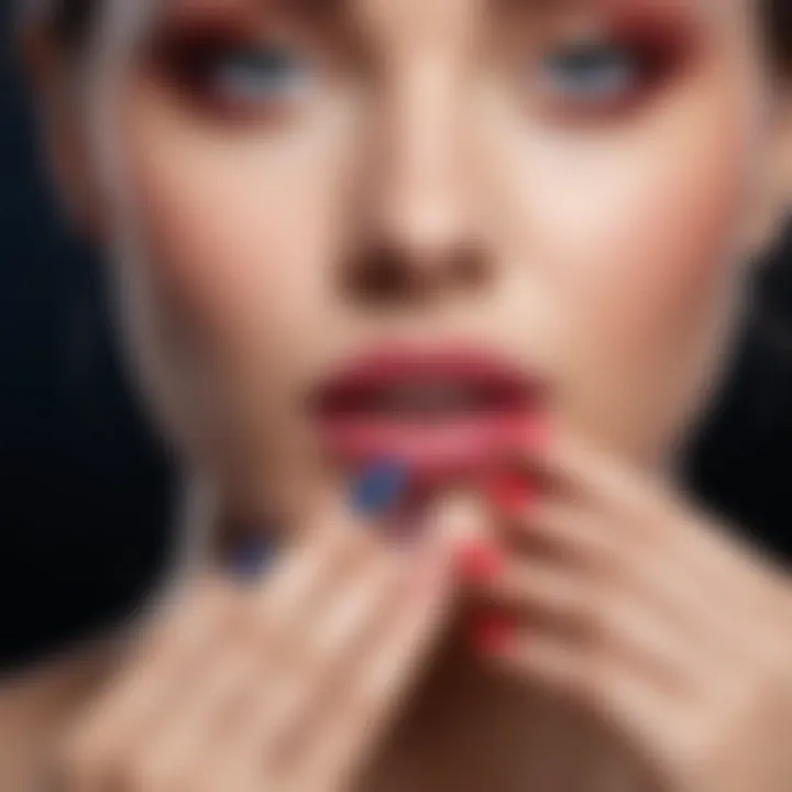 Visual guide to French nail polish application technique