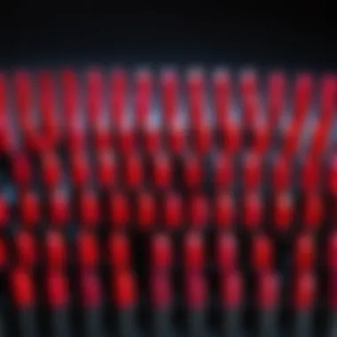 Diverse Shades of Red Lipstick A selection of red lipsticks showcasing various shades