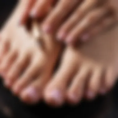 A perfectly polished foot showcasing pedicure results