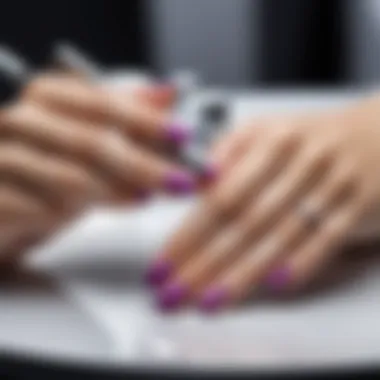 Professional manicure service in a modern salon