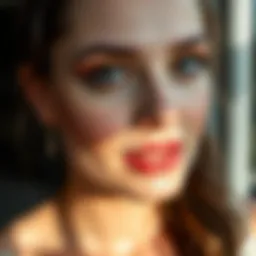 Radiant makeup showcasing subtle glow