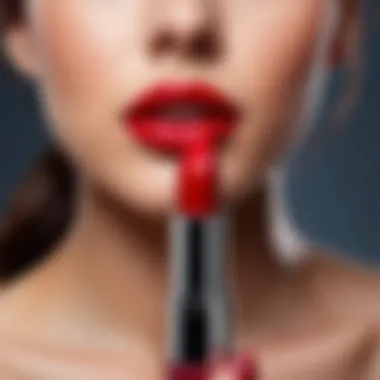 An artistic representation of homemade lipstick creation, emphasizing creativity.