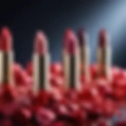 An intricate close-up of lipstick components highlighting natural ingredients.