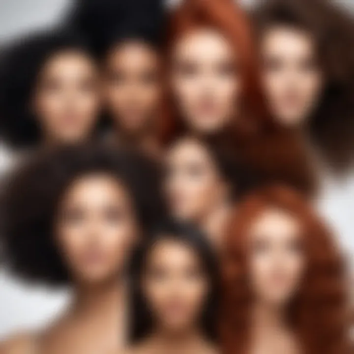 A variety of hair types represented creatively