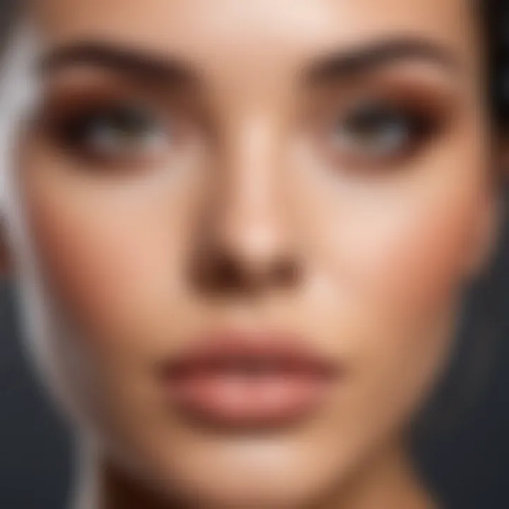 A close-up of a perfectly blended foundation suitable for various skin types