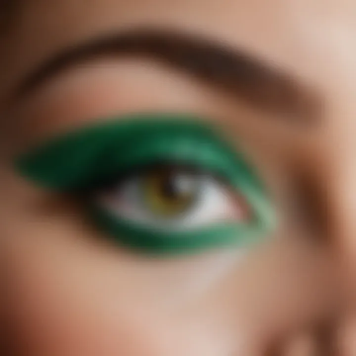 Skincare tips to complement green eye makeup.