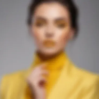 Elegant attire showcasing colors for yellow undertones