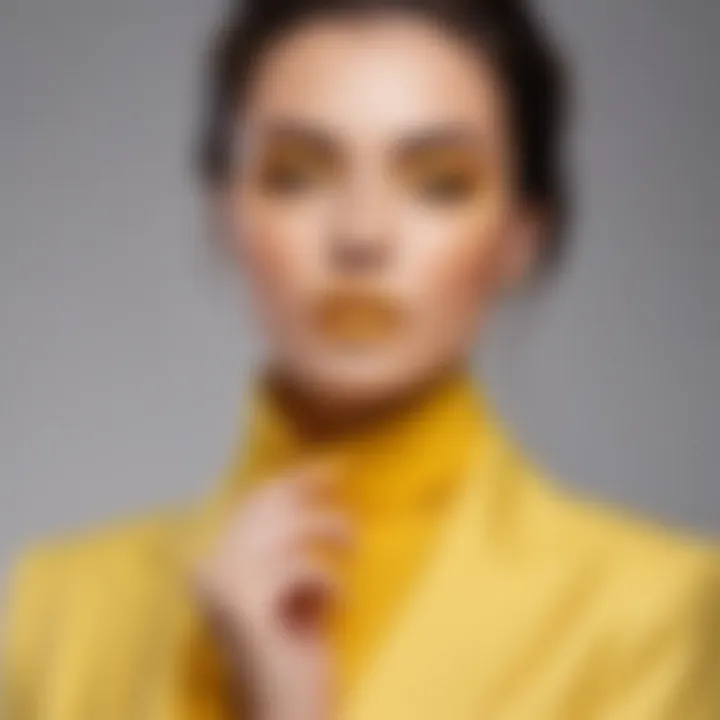 Elegant attire showcasing colors for yellow undertones