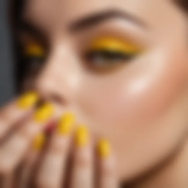 Nail application techniques with yellow polish