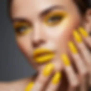 Popular brands of yellow nail polish displayed