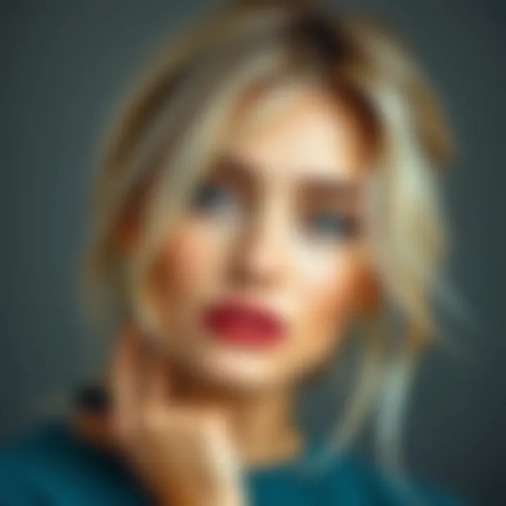 Color palette showcasing complementary tones for blonde hair