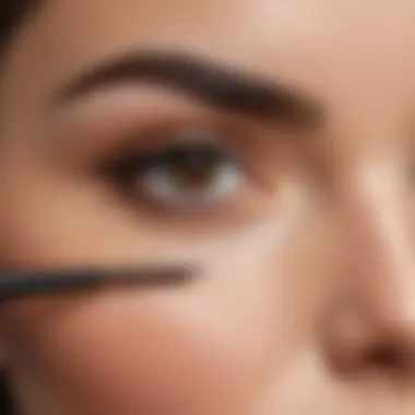 Depiction of eyebrow care routines and techniques