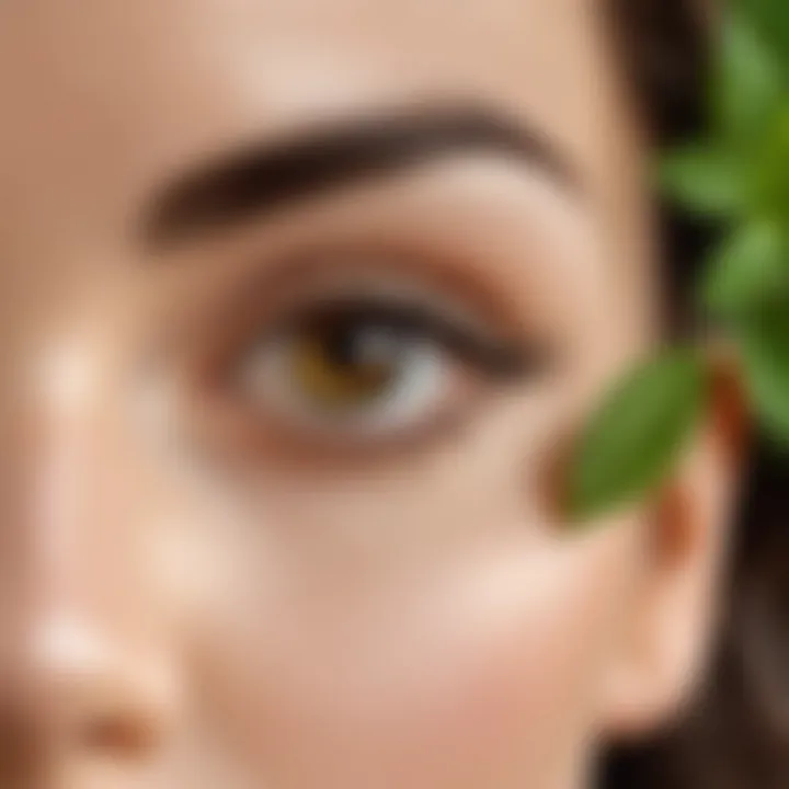 Illustration of herbal remedies for improving eyebrow density