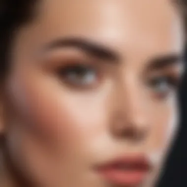 Illustration of sparse eyebrows with a focus on natural beauty