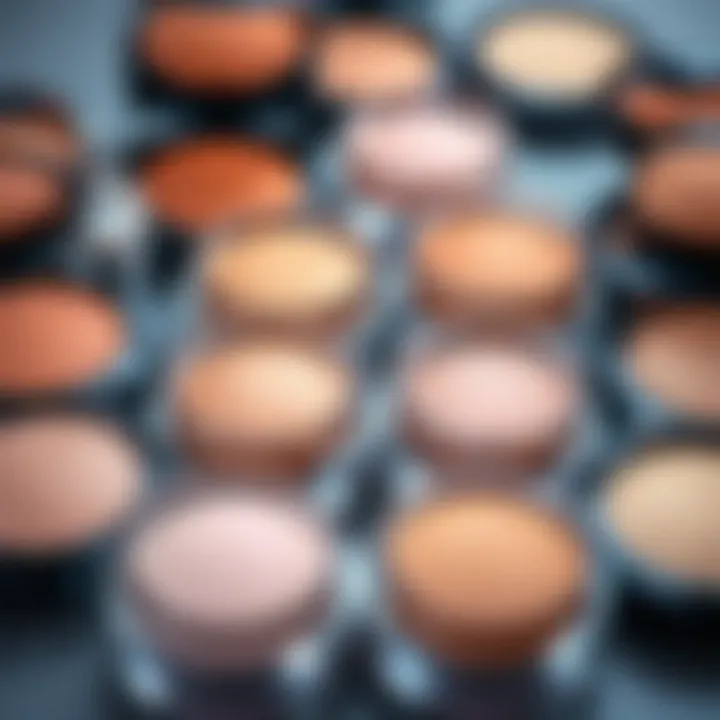 Various highlighters showcasing different shades