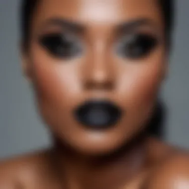 Diverse styles of black makeup applied on various skin tones