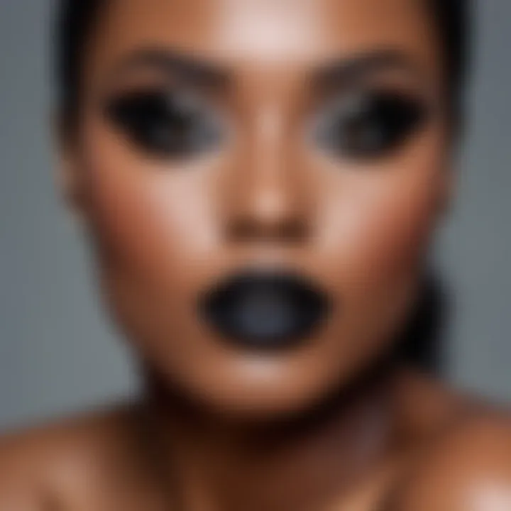 Diverse styles of black makeup applied on various skin tones