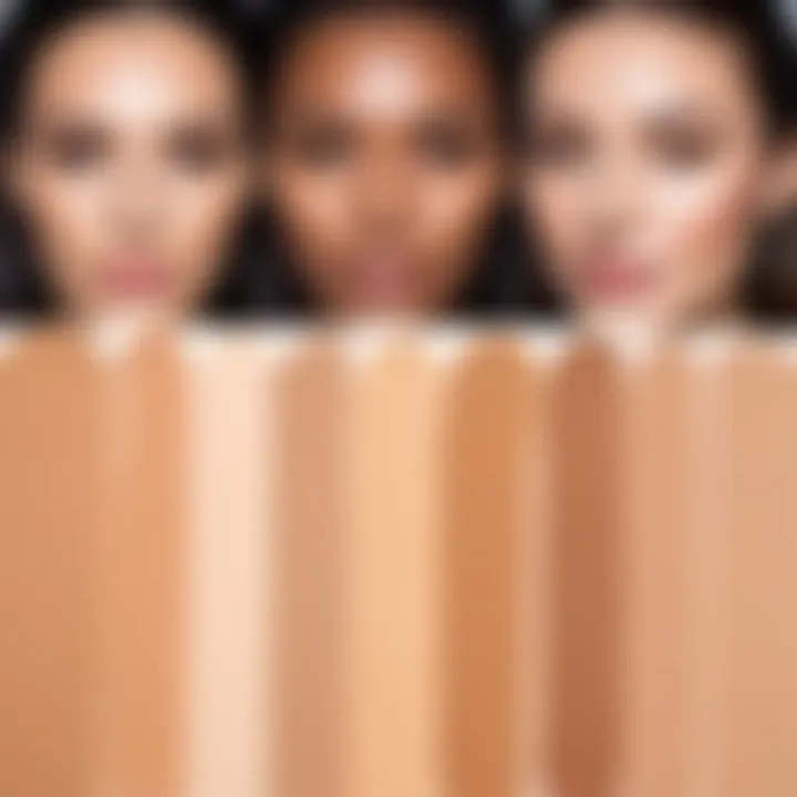 Various concealer shades for matching skin tones