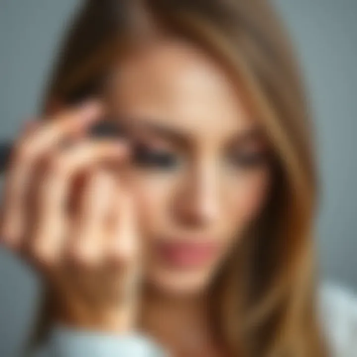 A stylist applying hair color to enhance a neutral skin tone.
