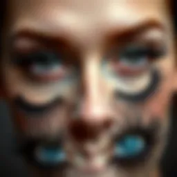 Diverse types of false eyelashes displayed artistically