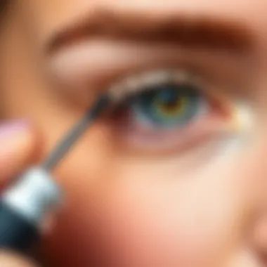 A close-up of natural eyelash application techniques