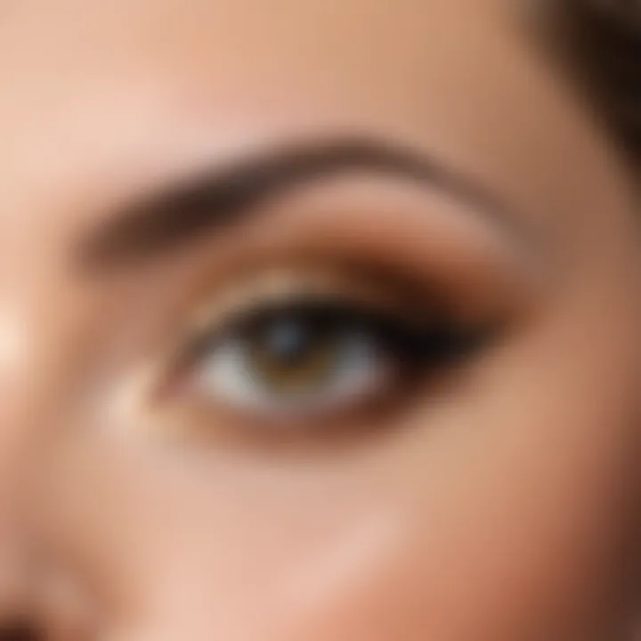 Close-up of blending techniques with brushes