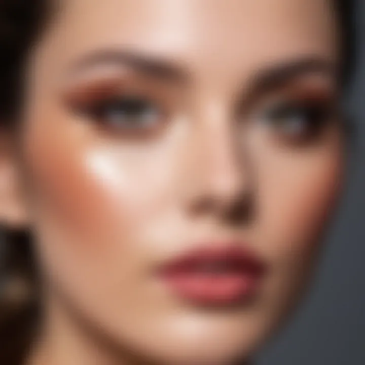 Elegant makeup application showcasing modern techniques