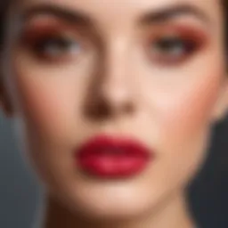 Selection of lip colors for various skin undertones