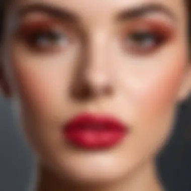 Selection of lip colors for various skin undertones