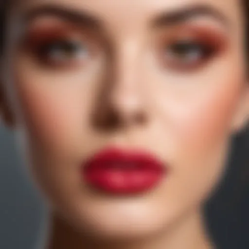 Selection of lip colors for various skin undertones