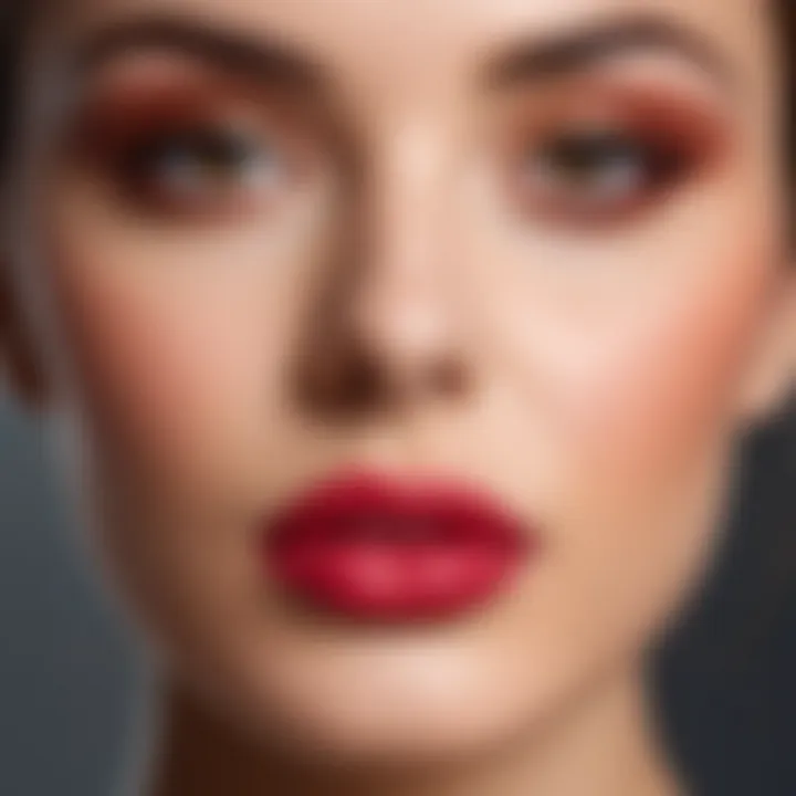 Selection of lip colors for various skin undertones