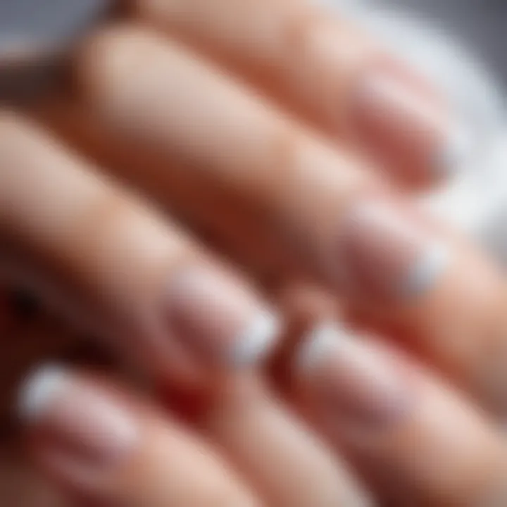 Close-up of a flawless French manicure